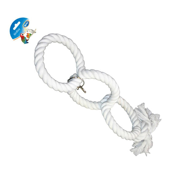 DUVO+ Parrot Rope 3 Ring Parrot Toy 43 cm