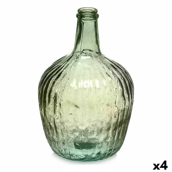 Bottle Stripes Decoration 17 x 29 x 17 cm Green (4 Units)