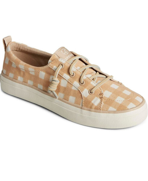 Women's Crest Vibe Gingham Canvas Sneakers, Created for Macy's