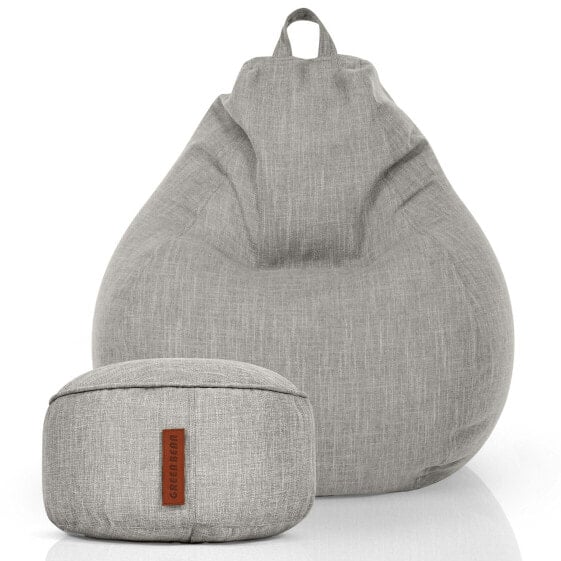 Indoor Sitzsack XXL "Home Linen“ +Hocker