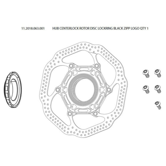 ZIPP Hub Centerlock Rotor Disc Lockring Closure