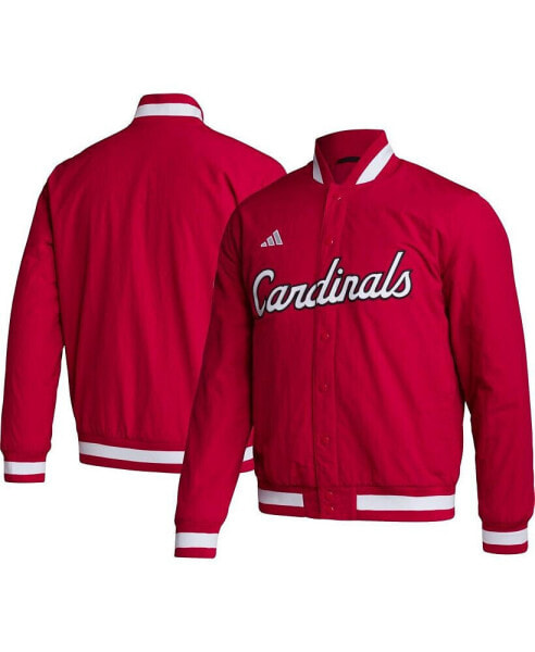 Куртка мужская Adidas красная Louisville Cardinals Baseball Coaches Full-Snap