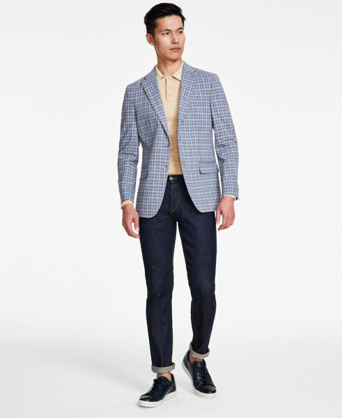 Men's Modern-Fit Windowpane Sport Coat