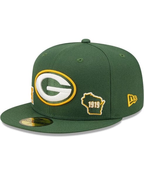 Men's Green Green Bay Packers Identity 59FIFTY Fitted Hat