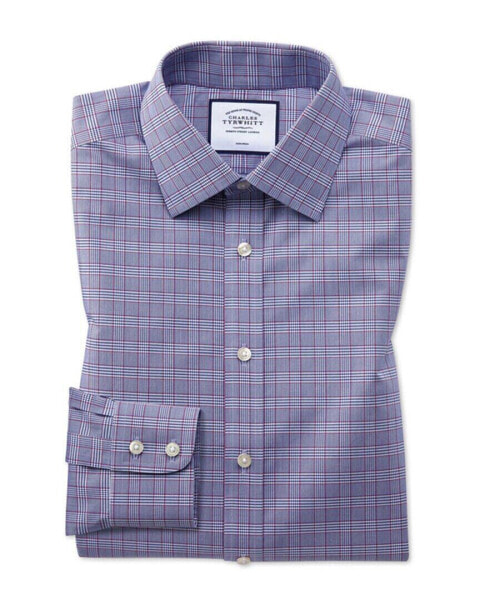 Charles Tyrwhitt Non-Iron Prince Of Wales Shirt Men's 16" - 35" Sing