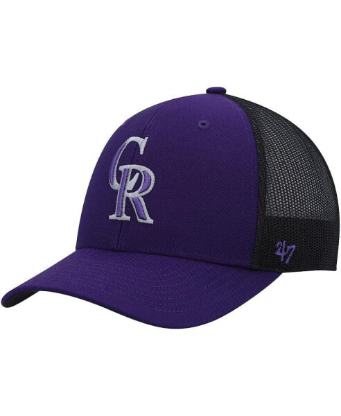 Men's Purple Colorado Rockies Secondary Trucker Snapback Hat