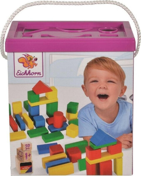 Игрушка для малышей SIMBA Кубики цветные в ведерке 50 элементов (100050161)