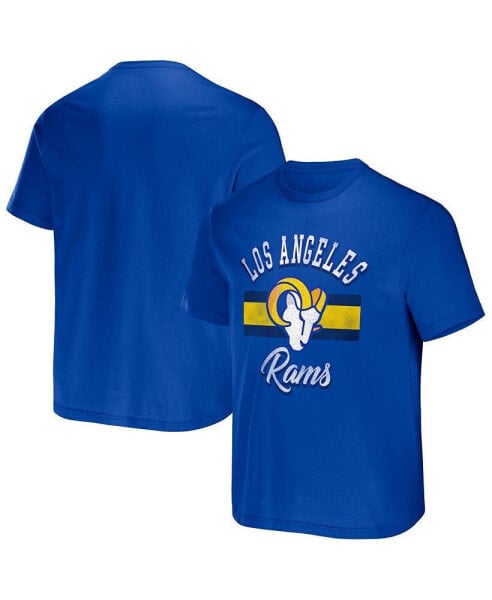Men's NFL x Darius Rucker Collection by Royal Los Angeles Rams Stripe T-shirt
