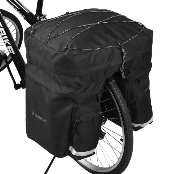 Велосипедная сумка Wozinsky WBB13BK 60 л на багажник + черная защита от дождя.