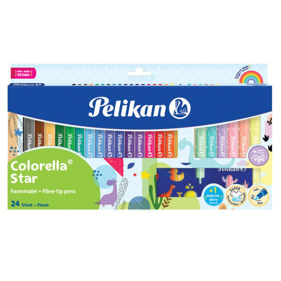 Pelikan 822329 - 24 colours - Assorted colours - Bullet tip - Assorted colours - Water-based ink - 24 pc(s)
