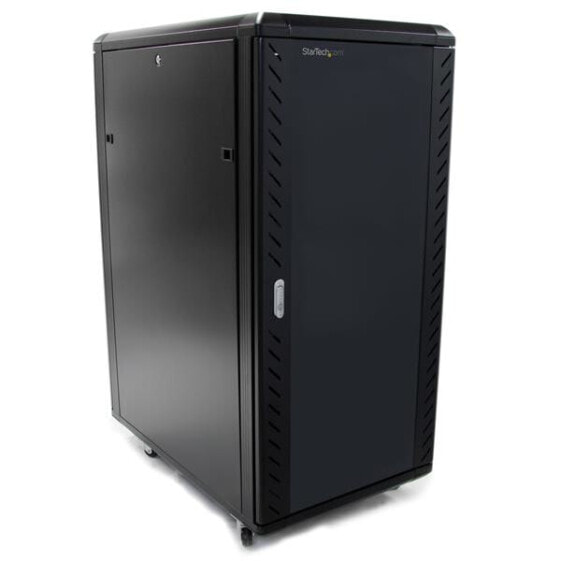 StarTech.com 25U 36in Knock-Down Server Rack Cabinet with Casters - Freestanding rack - 25U - 800 kg - Key lock - Castor wheels - 68 kg