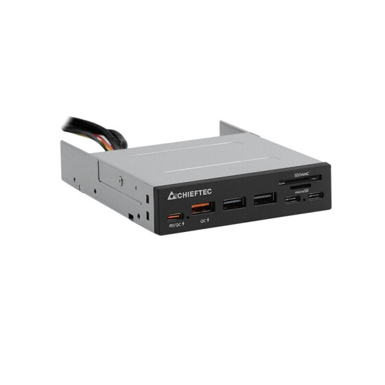Chieftec CRD-908H - MicroSD (TransFlash) - SD - Black - 3.5" - 5000 Mbit/s - USB 3.2 Gen 1 (3.1 Gen 1) - 102 mm