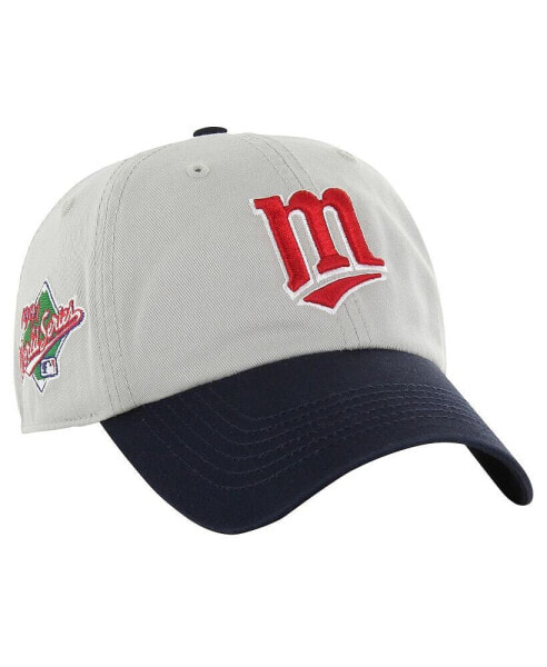 Men's Gray/Navy Minnesota Twins Sure Shot Classic Franchise Fitted Hat