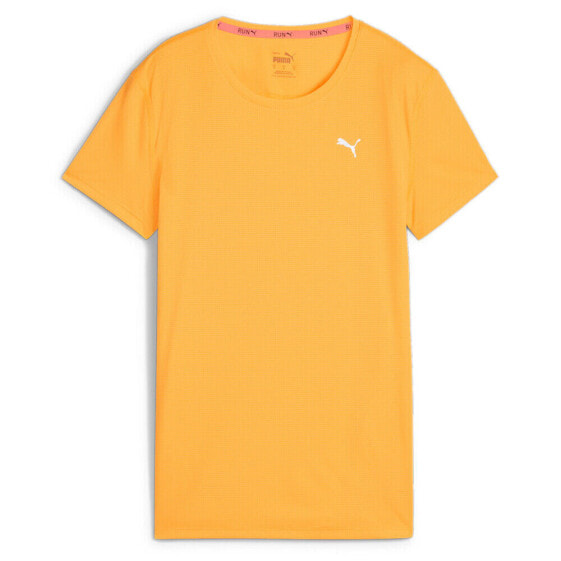 Puma Run Favorites Velocity Logo Crew Neck Short Sleeve T-Shirt Womens Orange Ca