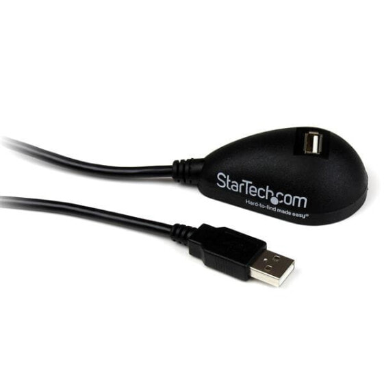 StarTech.com 5ft Desktop USB Extension Cable - A Male to A Female - 1.5 m - USB A - USB A - USB 2.0 - 480 Mbit/s - Black