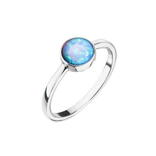 Silver ring with blue opal 15001.3 lt.blue