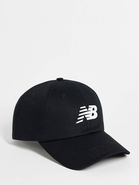 New Balance core logo baseball cap in black