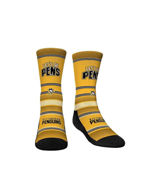 Youth Boys and Girls Socks Pittsburgh Penguins Team Slogan Crew Socks
