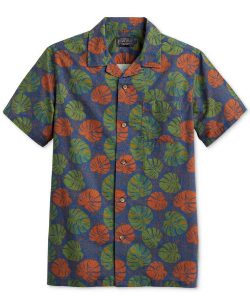 Men's Aloha Island Print Short Sleeve Button-Front Shirt