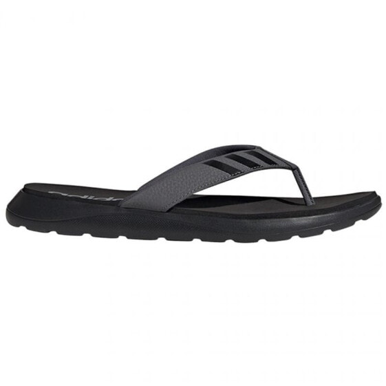 Мужские вьетнамки серые черные кожаные пляжные Flip-flops adidas Comfort Flip Flop M FY8654