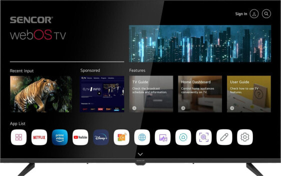 Telewizor Sencor SLE 43US801TCSB LCD 40'' 4K Ultra HD WebOS