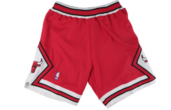 Шорты баскетбольные Mitchell & Ness NBA Chicago Bulls красные свободные прямые 97 Bulls 369P-3B5-97CBU