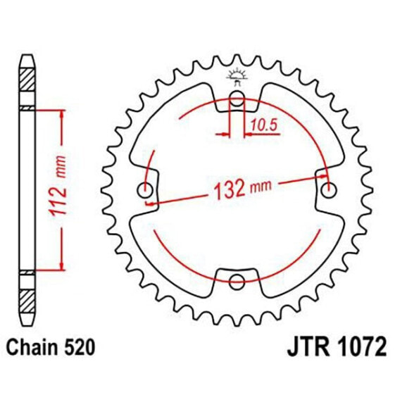 JT SPROCKETS 520 JTR1072.36 Steel Rear Sprocket