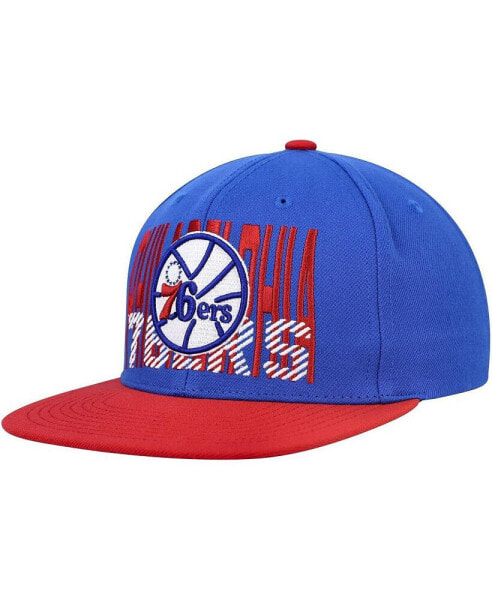 Men's Royal Philadelphia 76ers SOUL Cross Check Snapback Hat