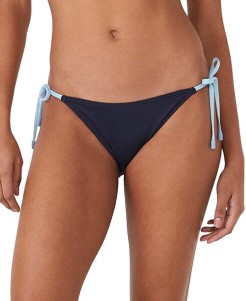 Women's Contrast Side Tie Bikini Bottoms