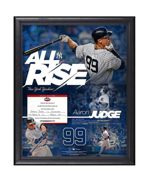Aaron Judge New York Yankees Framed 16" x 20" All Rise Collage with Printed Replica Draft Day Card