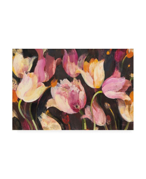 Albena Hristova Popping Tulips Floral Canvas Art - 15.5" x 21"