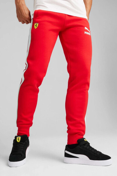 Брюки мужские спортивные PUMA Ferrari Race Iconic T7 Красные