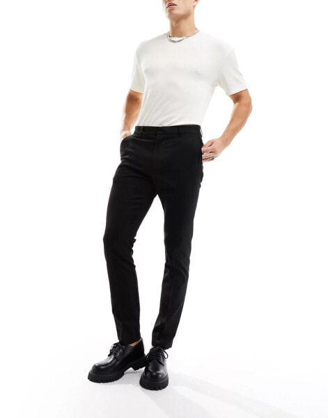 New Look slim suit trouser in black