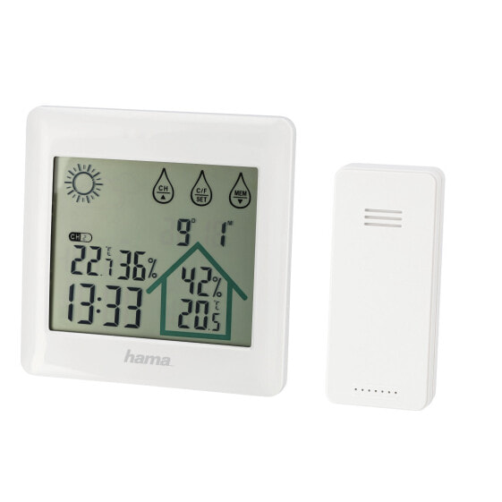 Метеостанция Hama Action - White - Indoor Hygrometer - Indoor Thermometer - Outdoor Hygrometer - Outdoor Thermometer - 20 - 95% - 20 - 95% - 0 - 50 °C - 32 - 122 °F