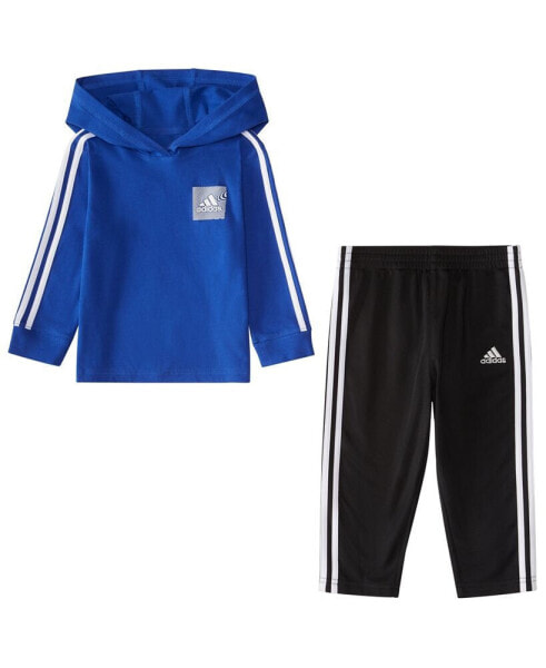 Костюм для малышей Adidas Набор с длинным рукавом и капюшоном, 2 предмета