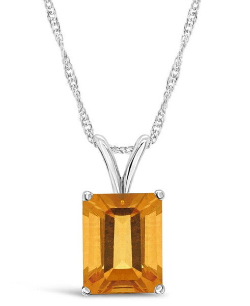 Blue Topaz (3 ct. t.w.) Pendant Necklace in Sterling Silver. Also Available in Amethyst and Citrine