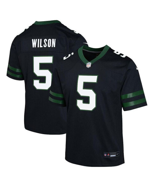 Nike Big Boys and Girls Garrett Wilson Legacy Black New York Jets Alternate Game Jersey