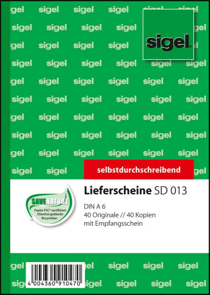 Sigel SD013 - 80 sheets - A6 - Green