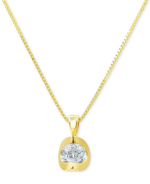 Diamond Pendant 18" Necklace (1/5 ct. t.w.) in 14k White Gold or 14k Gold