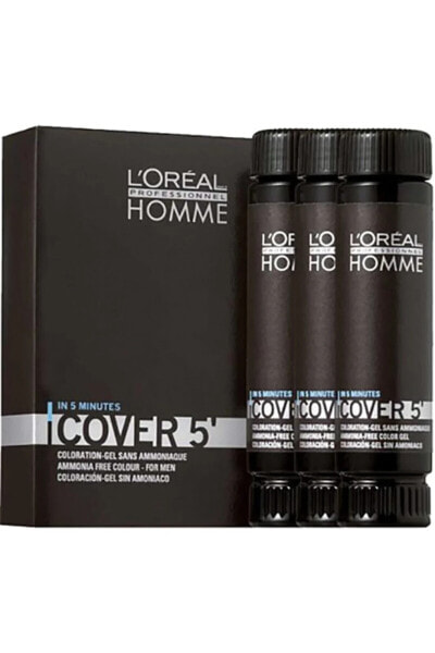 Loreal Homme Cover 5 No:5 Açık Kahverengi 3x50 Ml Beyaz Kapatıcı Jel Erkek Saç Boyası