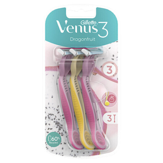 Disposable women´s razors Venus 3 Dragonfruit 3 pcs