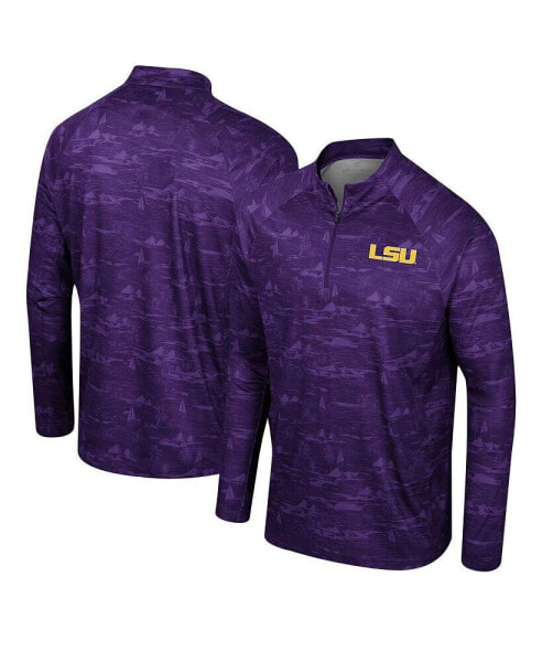Men's Purple LSU Tigers Carson Raglan Quarter-Zip Jacket