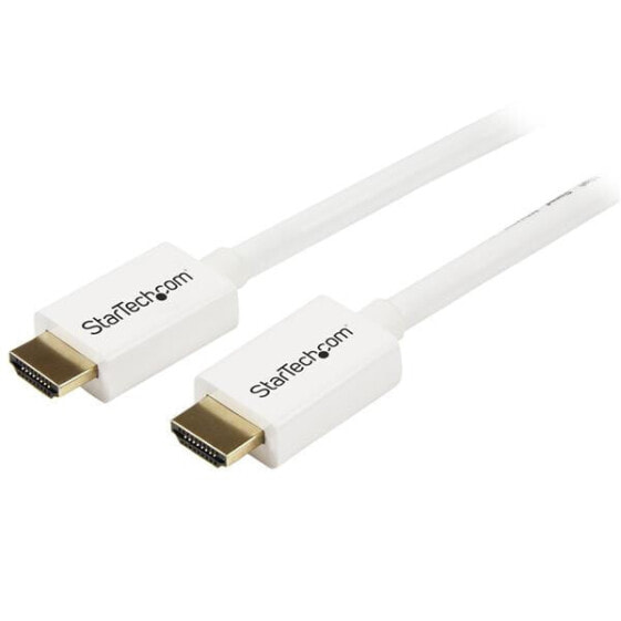 StarTech.com 1m (3 ft) White CL3 In-wall High Speed HDMI Cable - Ultra HD 4k x 2k HDMI Cable - HDMI to HDMI M/M - 1 m - HDMI Type A (Standard) - HDMI Type A (Standard) - 4000 x 2000 pixels - 10.2 Gbit/s - White