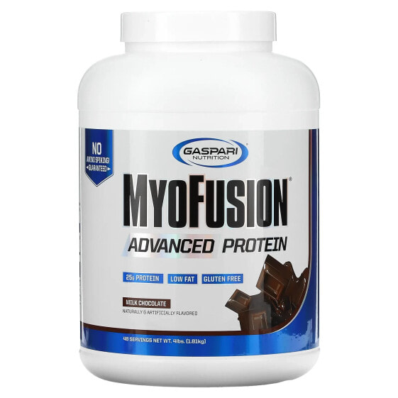 Протеиновый порошок Gaspari Nutrition MyoFusion, Advanced Protein, Шоколадное молоко, 4 фунта (1,81 кг)