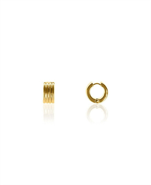 Women's Anekhe 18K Gold Plated Brass Huggies Earrings