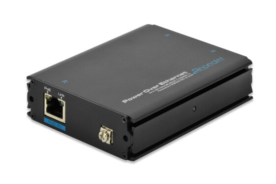 DIGITUS 1 Port zu 2 Port Fast Ethernet PoE+ Repeater, 802.3 af/at
