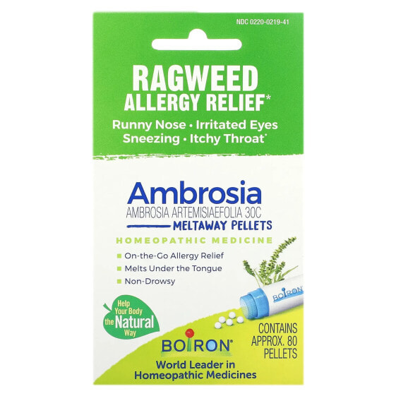 Ambrosia, Ragweed Allergy Relief, Meltaway Pellets, Approx. 80 Pellets