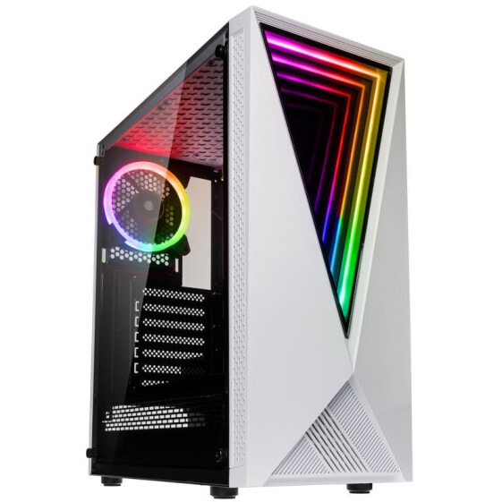 Kolink VOID WHITE - Midi Tower - Server - Black - White - ATX - micro ATX - Mini-ITX - Plastic - Steel - Tempered glass - Blue - Green - Red