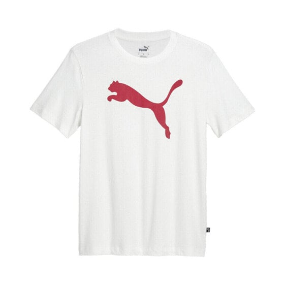 Puma Essential Cat Logo Crew Neck Short Sleeve T-Shirt Mens White Casual Tops 6