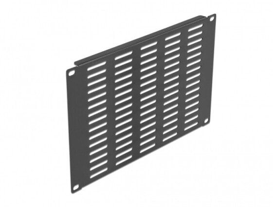 Delock 66842 - Vented blank panel - Black - Metal - 4U - 25.4 cm (10") - 178 mm